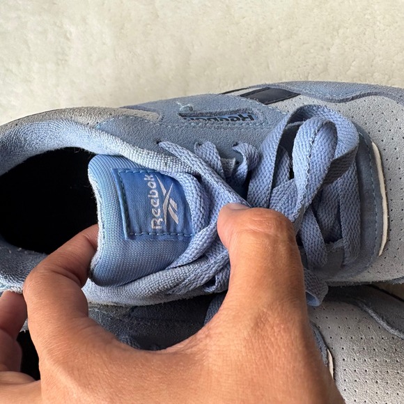 Reebok Classic Harman Run Shoes Womens Size 8M Blue‎ Suede Sneakers Retro - Picture 5 of 8